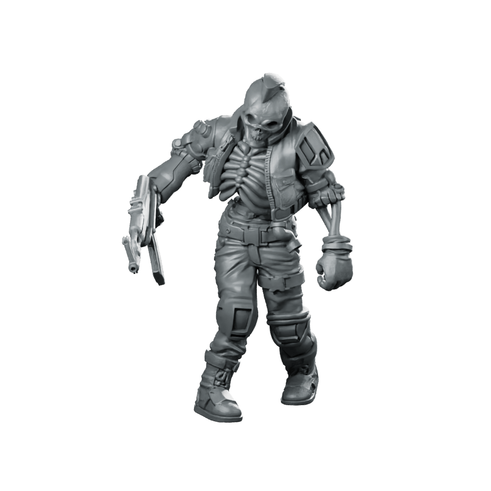 Cyber Skelethug Lito Undead Trooper - Papsikels Miniatures - We Print Miniatures