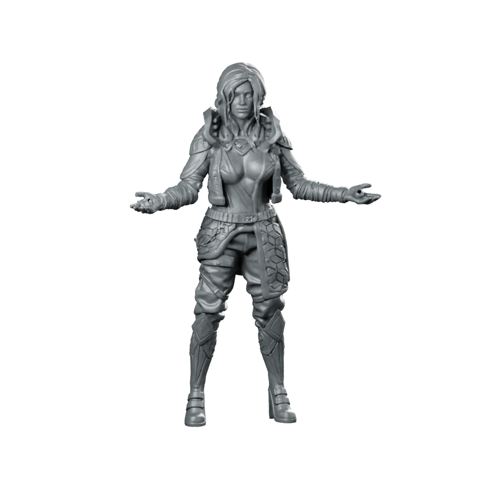 Cyber Sorceress Triss No Magic Cyber Operative Miniature 360 Spin 01
