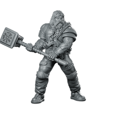 Cyber Viking Gaarl Miniature Sci-Fi Norse Warrior Miniature 360 Spin 01