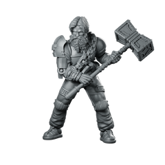 Viking Towr Gang Leader Miniature Cyberpunk Enforcer Miniature 360 Spin 01