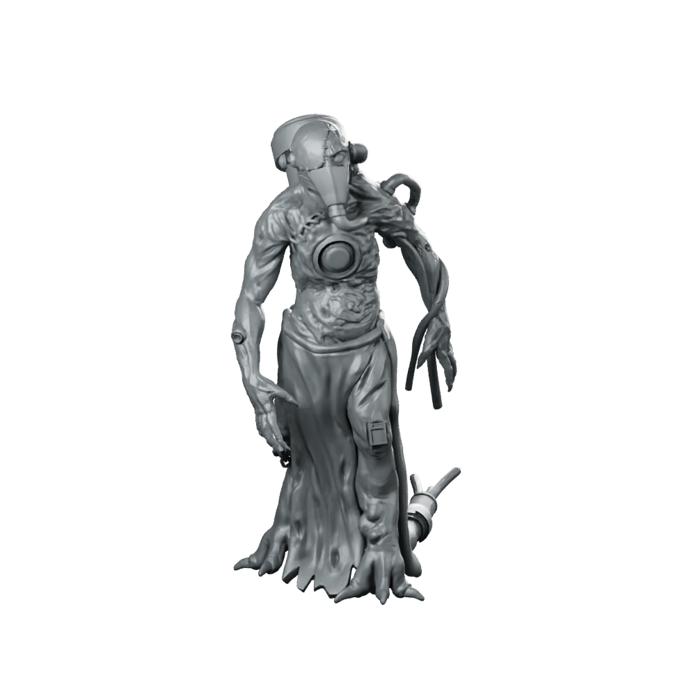 Cyber Wailing Cultist Cyborg Aberration Miniature 360 Spin 01
