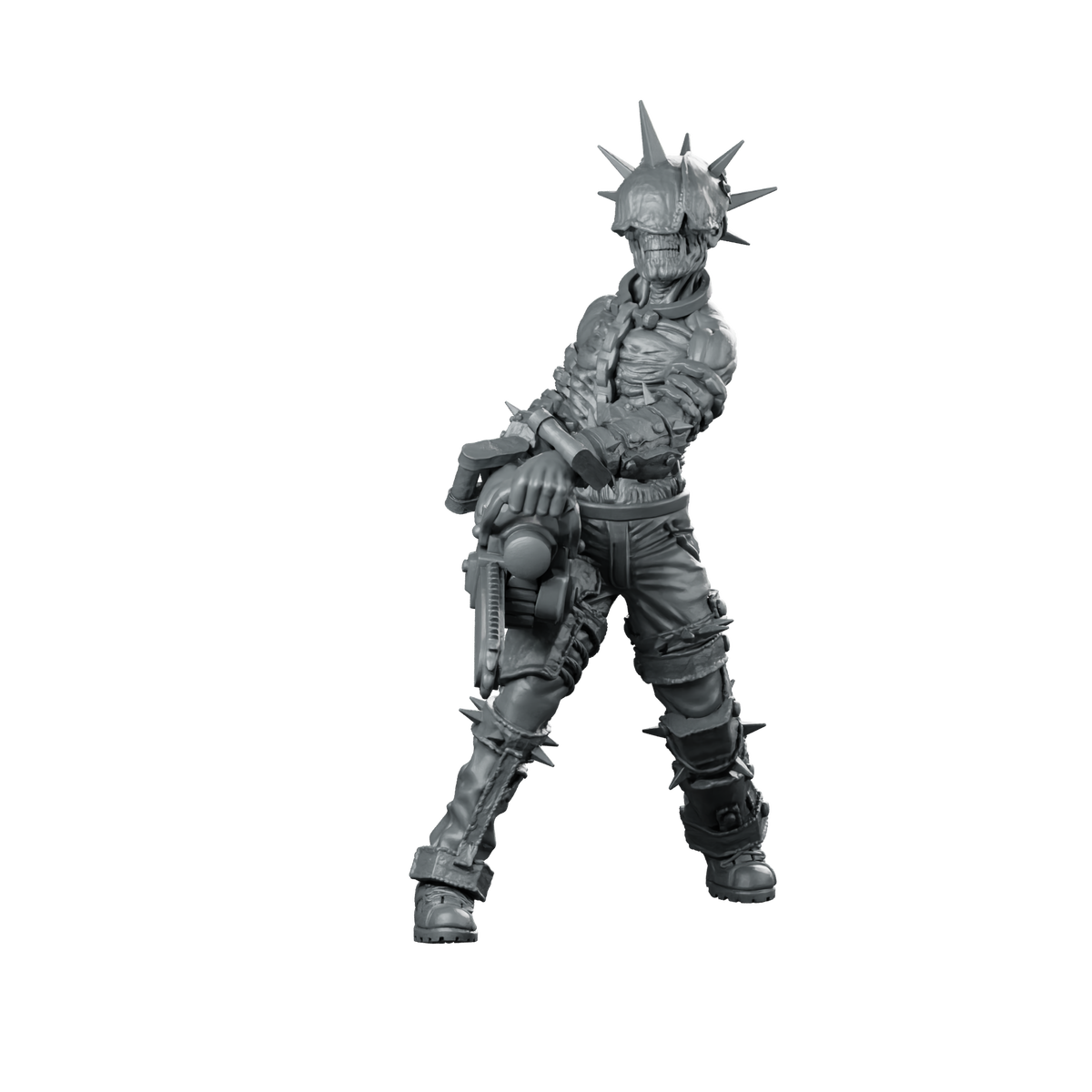 Cyber Zombie Chainsaw Punk Miniature Miniature 360 Spin 01