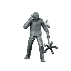 Cyber Zombie Headache Patient Miniature Miniature 360 Spin 01