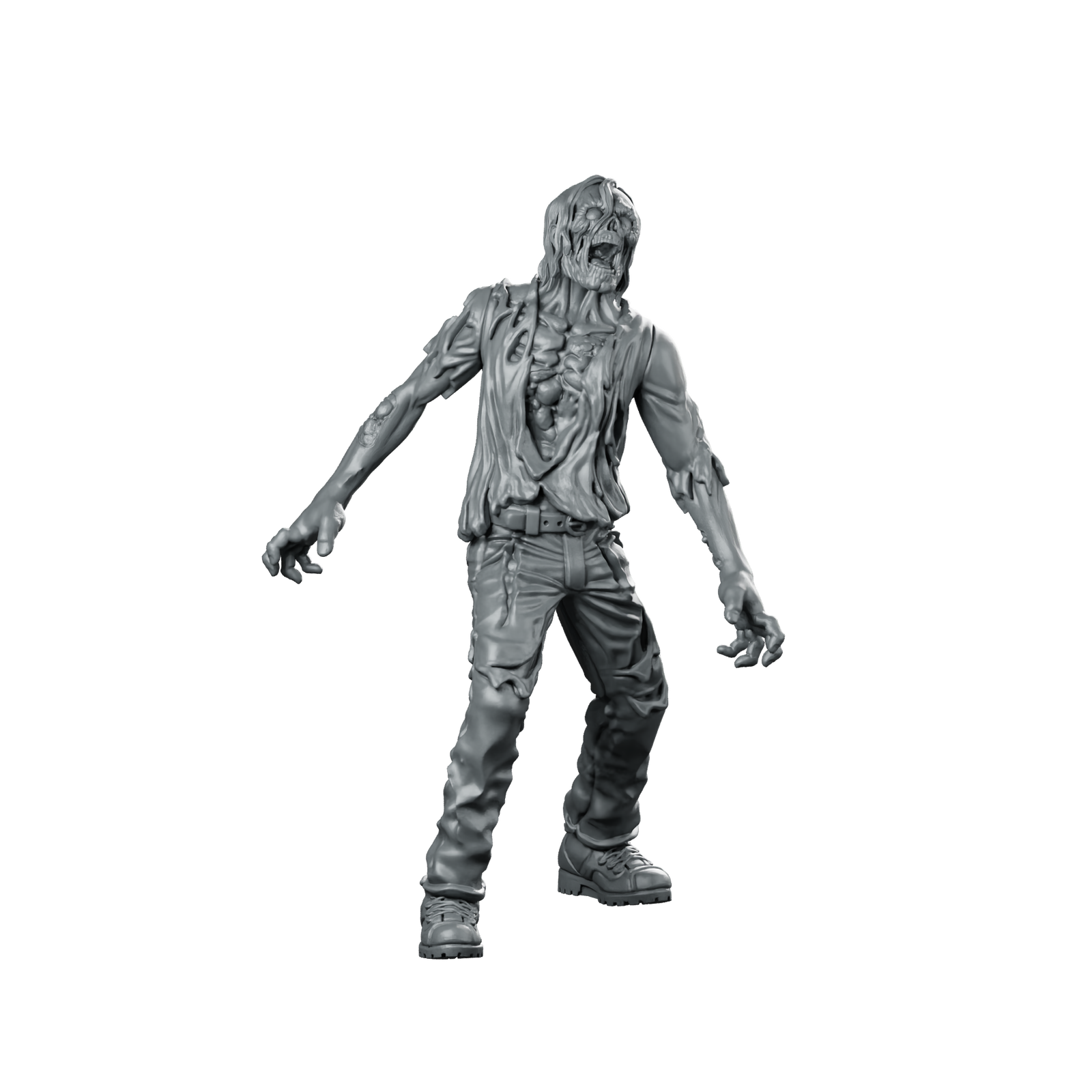 Cyber Zombie Walker Miniature Miniature 360 Spin 01