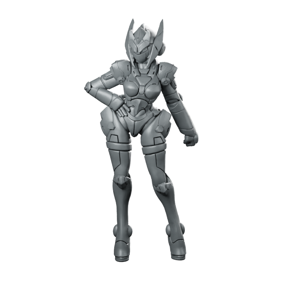 Cyberbabe Colette Miniature Cyberpunk Android Female Character Miniature 360 Spin 01