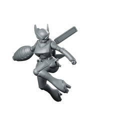 Cyberbabe Mommo Miniature Armored Jetpack Rocket Trooper Miniature 360 Spin 01