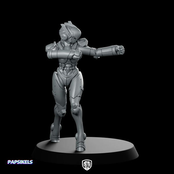 Cyberbabe Staycee Miniature Cyborg Brawler Sci-Fi Heroine