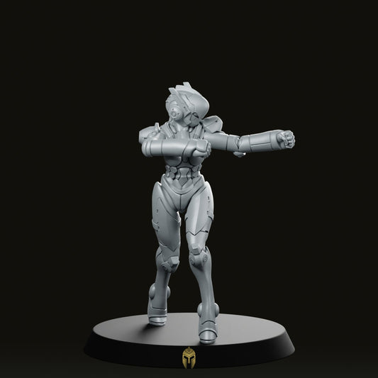 Cyberbabe Staycee Miniature - Papsikels Miniatures - We Print Miniatures