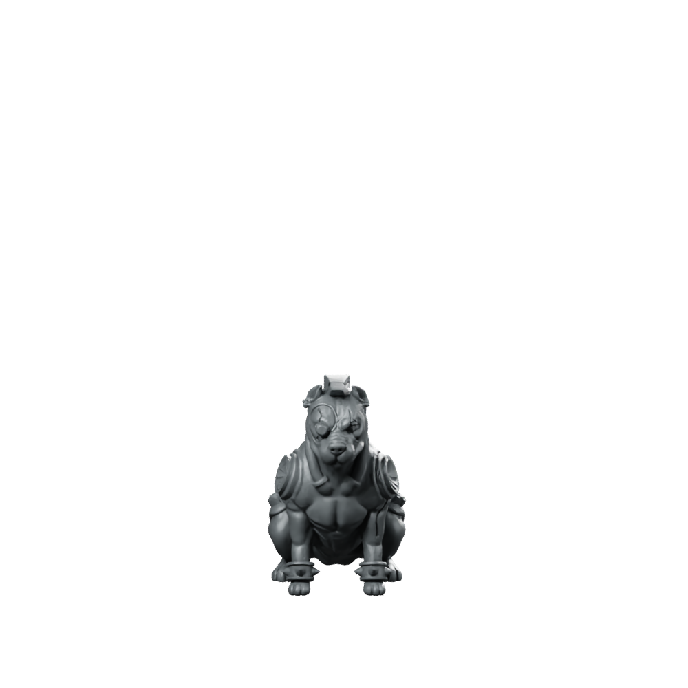 Biggz Dog CyberDog Pet Miniature Sci-Fi Resin Miniature 360 Spin 01
