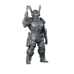 Cybernetic Swat Officer Miniature Cyberpunk Tactical Enforcer - Papsikels Miniatures - We Print Miniatures