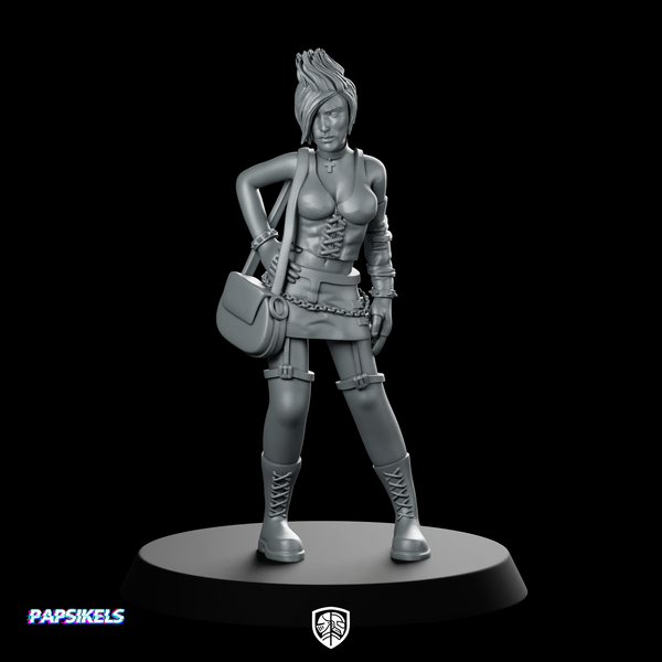 Cyberpunk Citizen Carlita Miniature Stylish Female Operator