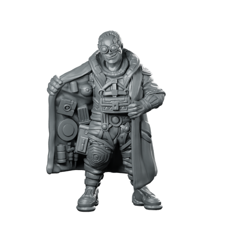 The Smuggler Cyberpunk Miniature Rogue Trader Contraband Miniature 360 Spin 01