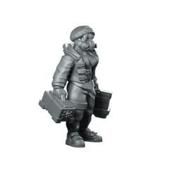 Cyberpunk Female Nurse Field Medic Miniature 360 Spin 02
