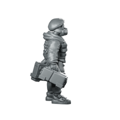 Cyberpunk Female Nurse Field Medic Miniature 360 Spin 03