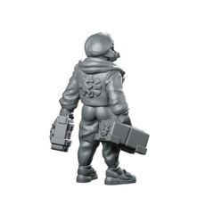 Cyberpunk Female Nurse Field Medic Miniature 360 Spin 04