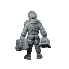 Cyberpunk Female Nurse Field Medic Miniature 360 Spin 05