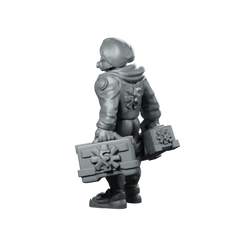 Cyberpunk Female Nurse Field Medic Miniature 360 Spin 06