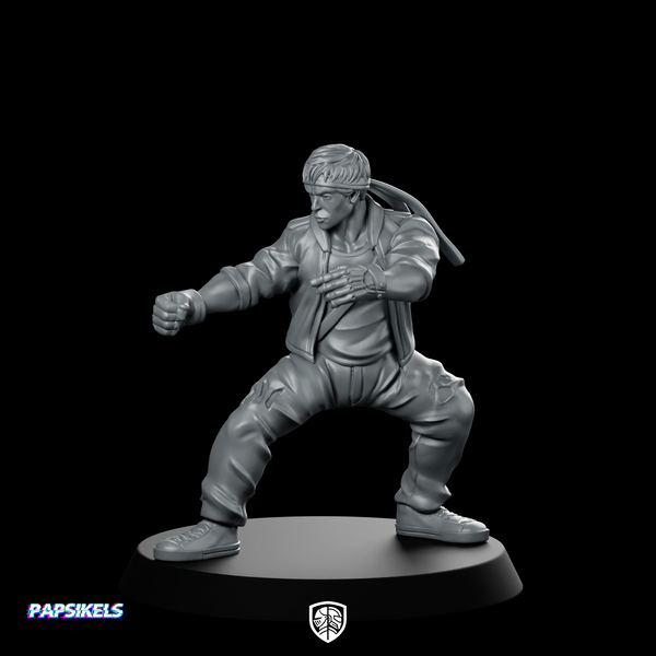 Cyberpunk Kungfu Master Fight Stance Brawler Fighter