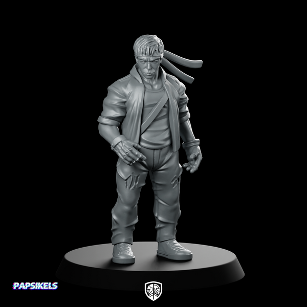 Cyberpunk Kungfu Master Idle Cyborg Brawler