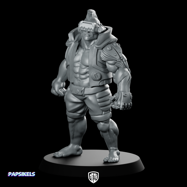 Cyberpunk Male Mma Gangmember Cyborg Brawler