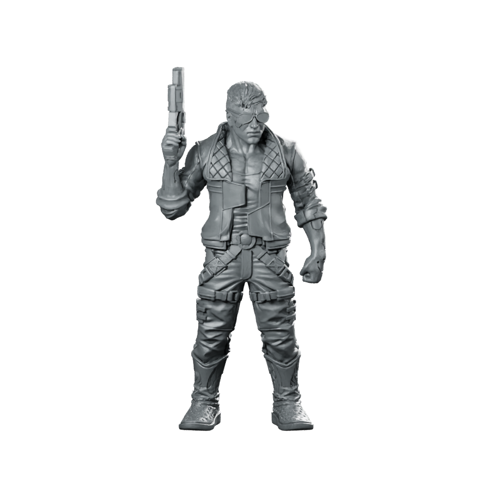 Cyberpunk Male P Nomad Hk2 Revolver Cyber Miniature 360 Spin 01