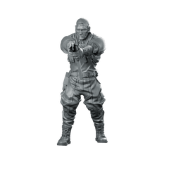 Cyberpunk Militia Gang Leader 2 Miniature Armed - Papsikels Miniatures - We Print Miniatures