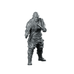 Cyberpunk Militia Gang Leader 3 Miniature Resin - Papsikels Miniatures - We Print Miniatures