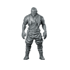 Cyberpunk Militia Gang Leader 4 Miniature Sci - Fi - Papsikels Miniatures - We Print Miniatures