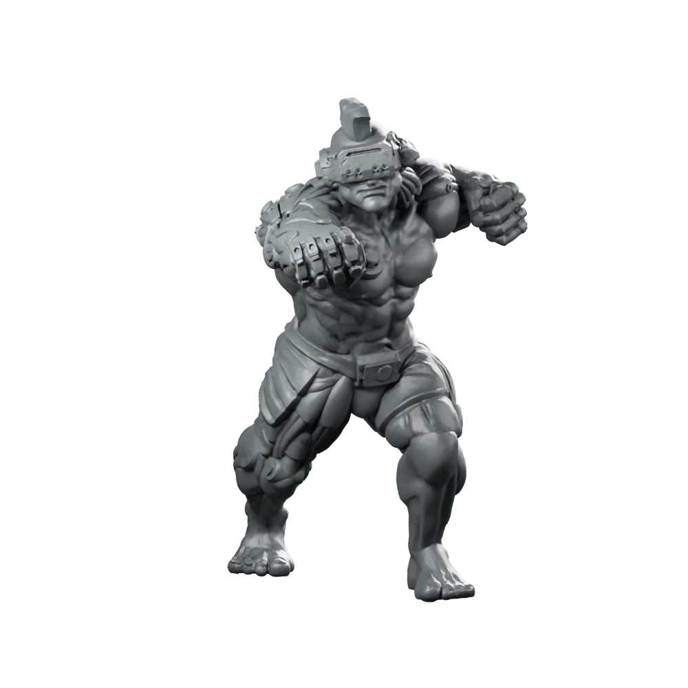 Cyberpunk Mma Fighter Totoy Mola Cyber Brawler Miniature 360 Spin 01