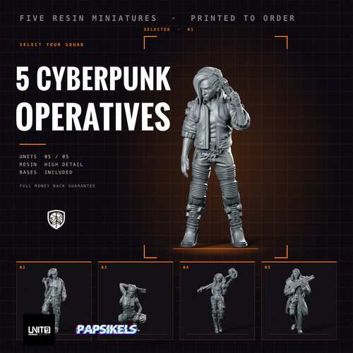 Cyberpunk Operatives 5-Miniature Bundle