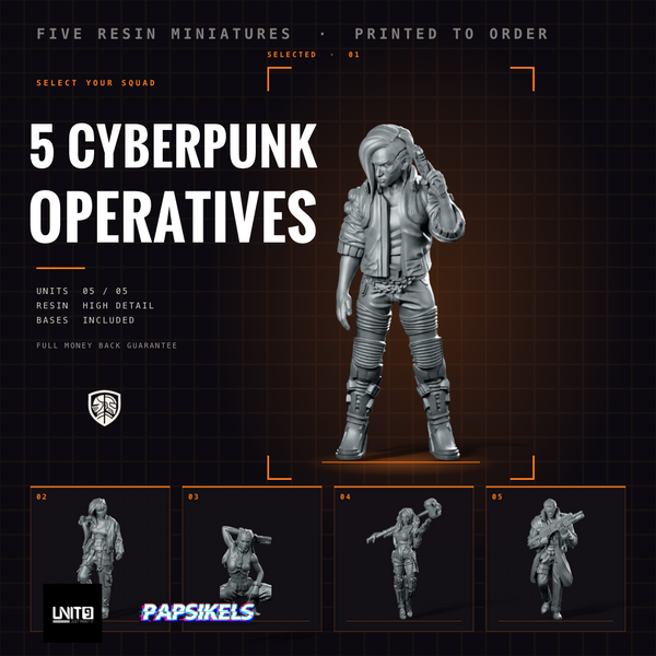 Cyberpunk Operatives 5-Miniature Bundle