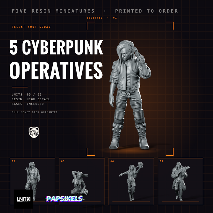 Cyberpunk Operatives 5-Miniature Bundle