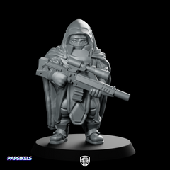 Cyberpunk Poncho Rifleman Hooded Sniper Operative