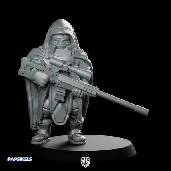 Cyberpunk Poncho Sniper Hooded Sniper Operative