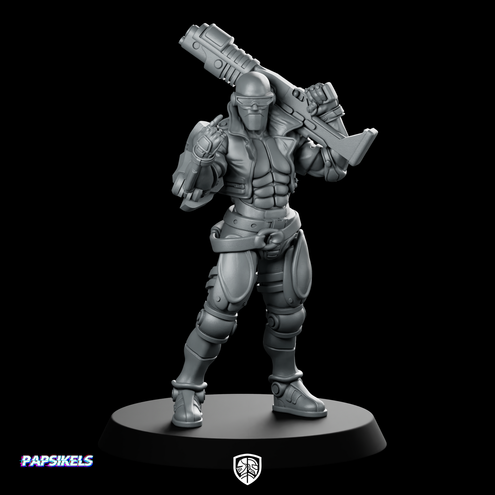 Cyberpunk Ricky Lemons Ganger Miniature Heavy Gunner Sci-Fi