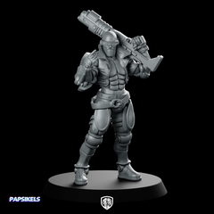 Cyberpunk Ricky Lemons Ganger Miniature Heavy Gunner Sci-Fi