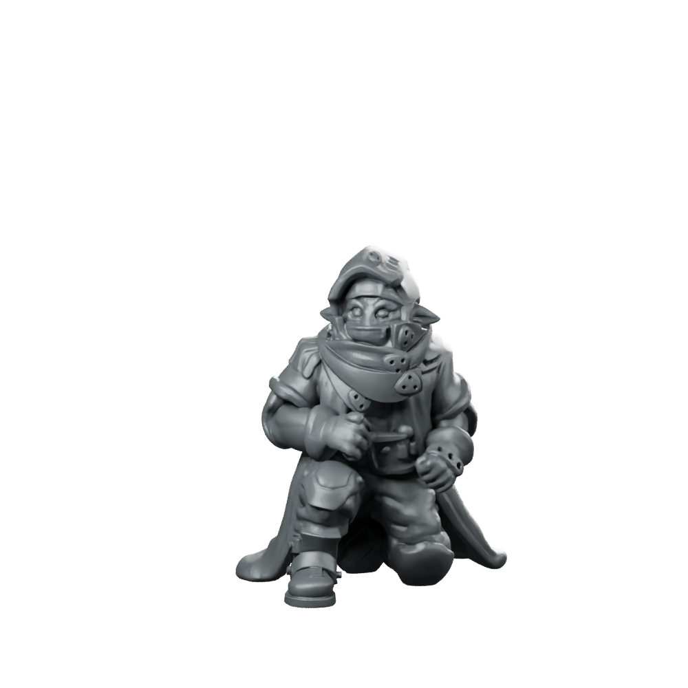 Cyberpunk Shadow Spy Desert Scout Miniature 360 Spin 01