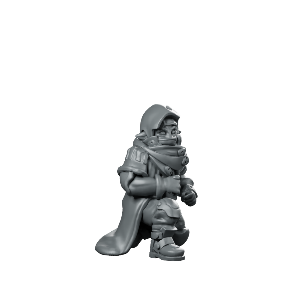 Cyberpunk Shadow Spy Desert Scout Miniature 360 Spin 02