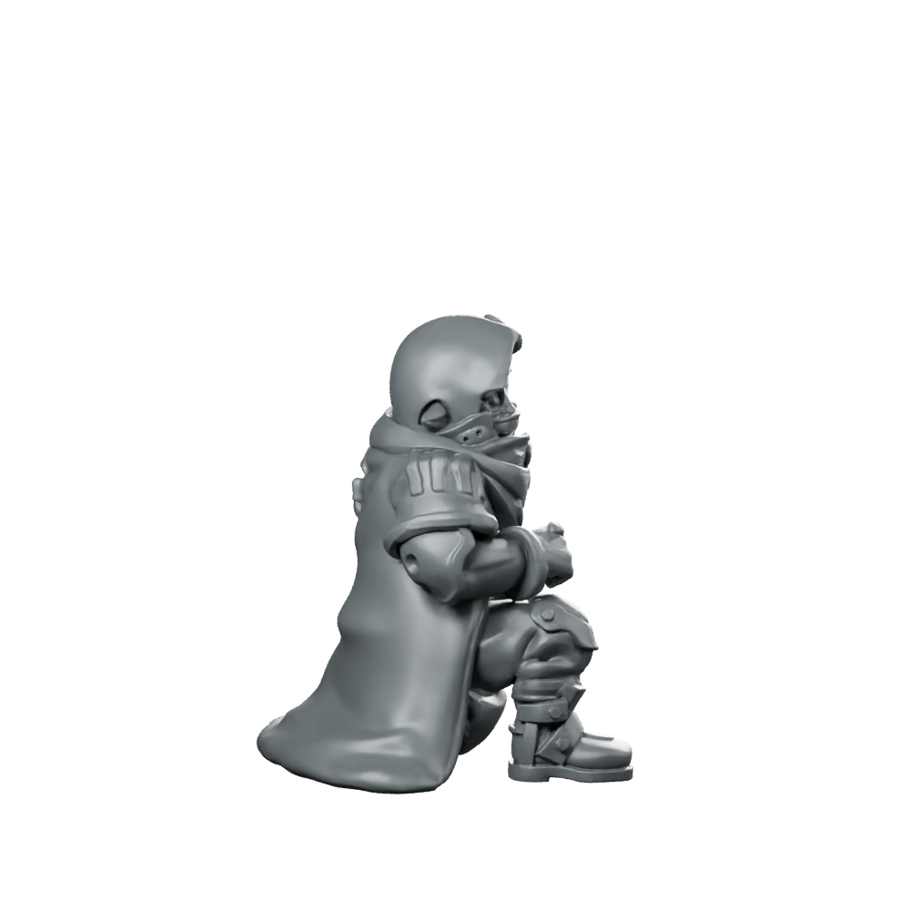 Cyberpunk Shadow Spy Desert Scout Miniature 360 Spin 03