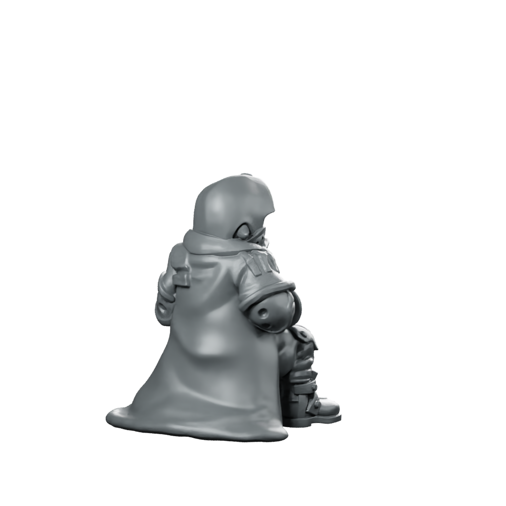 Cyberpunk Shadow Spy Desert Scout Miniature 360 Spin 04