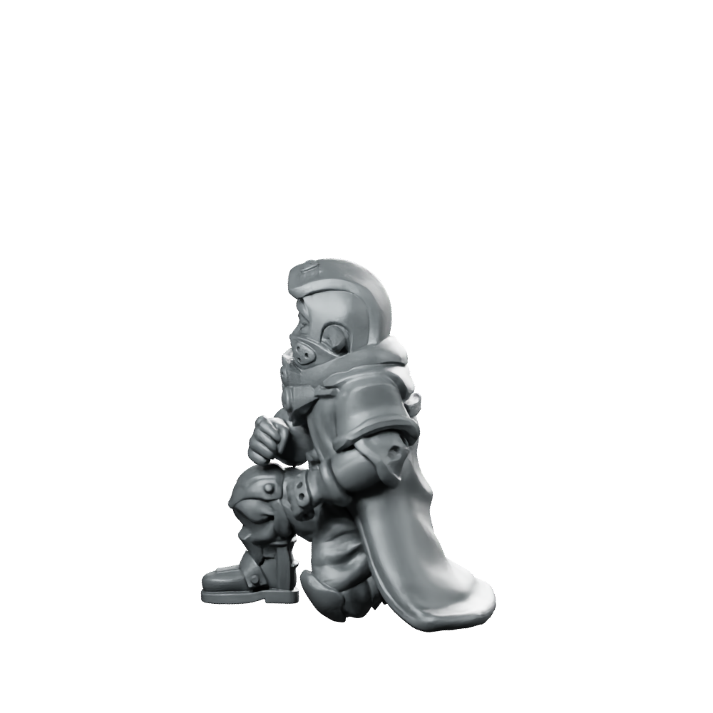 Cyberpunk Shadow Spy Desert Scout Miniature 360 Spin 07