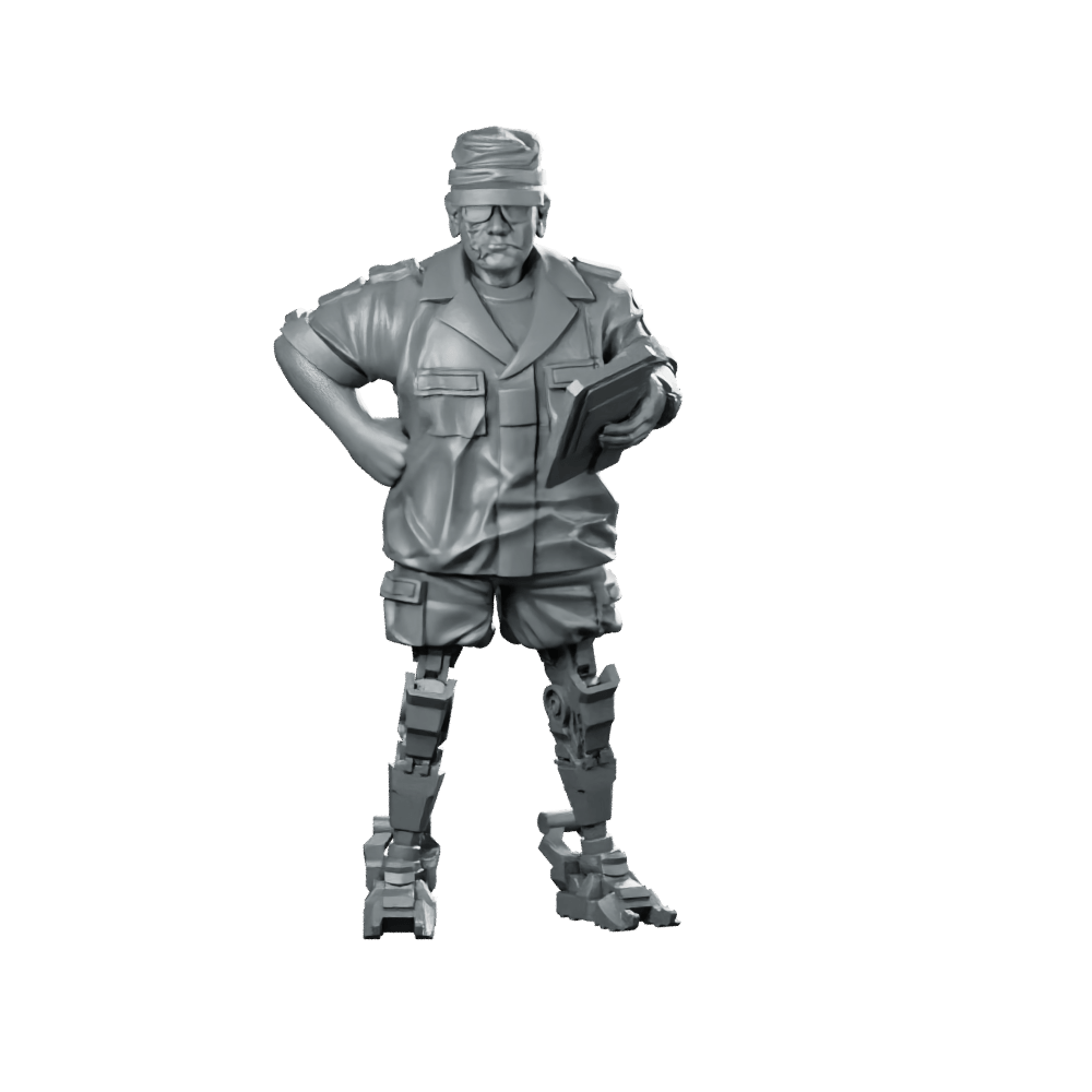 Cyborg Colonial Marshal 2 Miniature Sci - Fi Commander - Papsikels Miniatures - We Print Miniatures