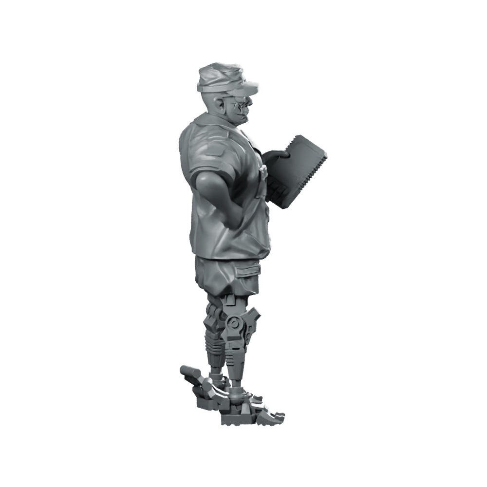 Cyborg Colonial Marshal 2 Miniature Sci - Fi Commander - Papsikels Miniatures - We Print Miniatures