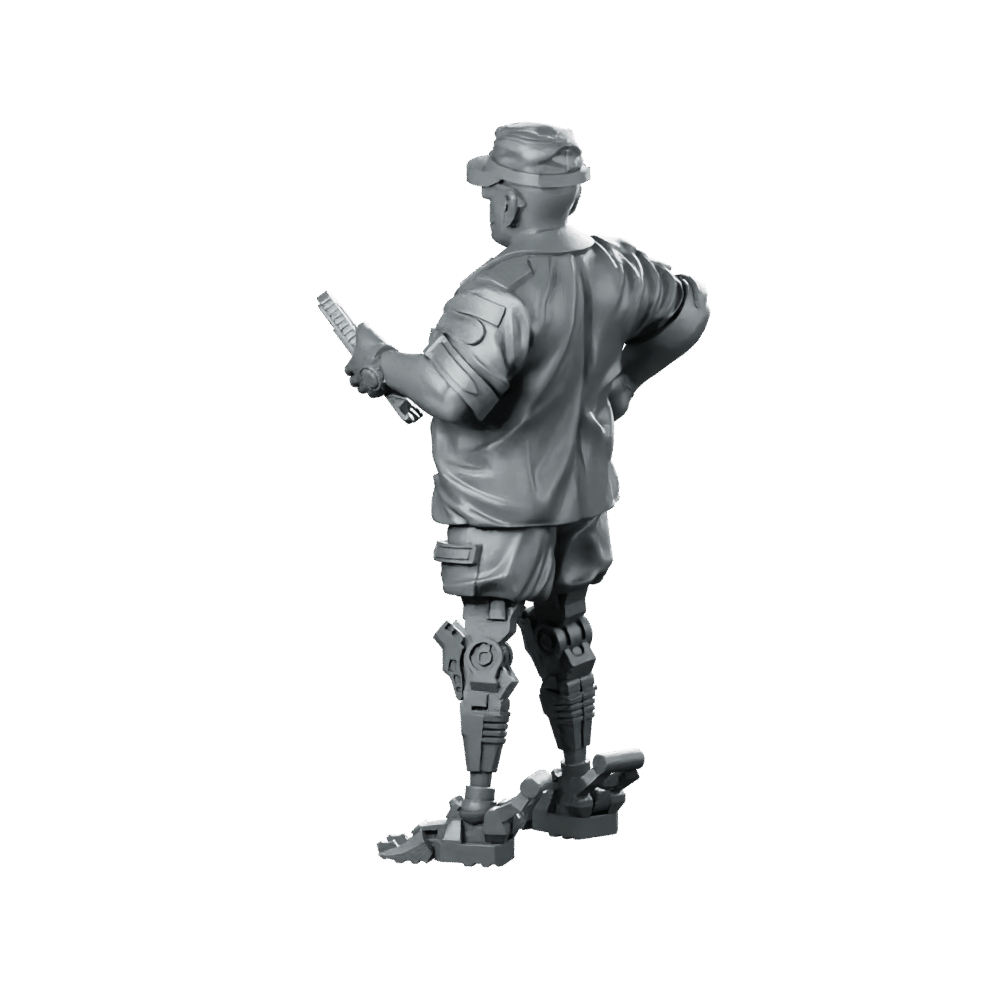 Cyborg Colonial Marshal 2 Miniature Sci - Fi Commander - Papsikels Miniatures - We Print Miniatures