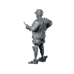 Cyborg Colonial Marshal 2 Miniature Sci - Fi Commander - Papsikels Miniatures - We Print Miniatures