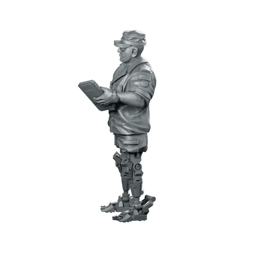 Cyborg Colonial Marshal 2 Miniature Sci - Fi Commander - Papsikels Miniatures - We Print Miniatures