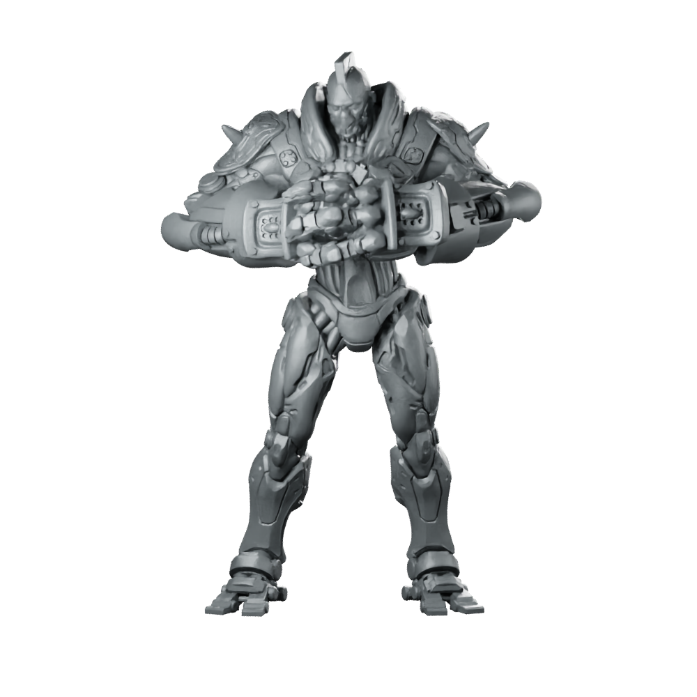 Cyborgpunk Heavy Goon Bone Crusher Cyborg Enforcer Miniature 360 Spin 01