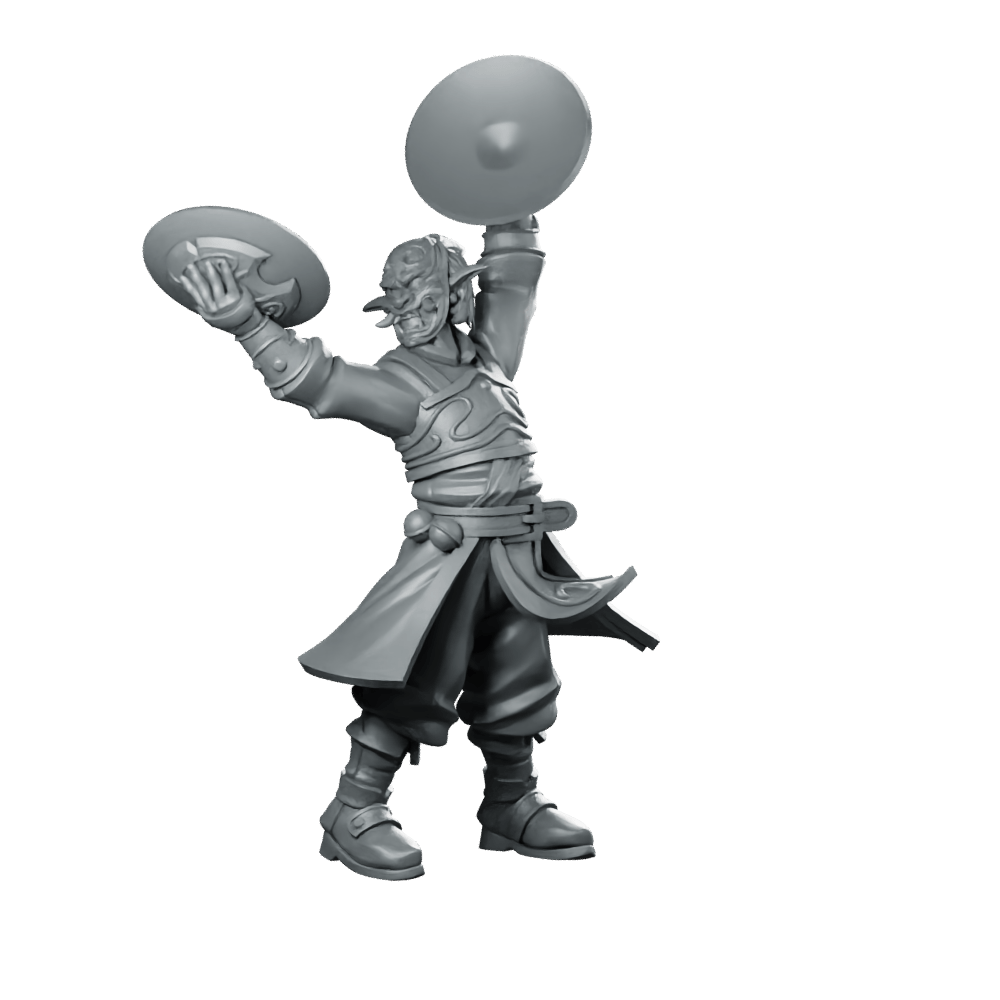 Cymbal Bard Miniature Loud Marching Fantasy RPG - CastNPlay - We Print Miniatures