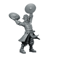 Cymbal Bard Miniature Loud Marching Fantasy RPG - CastNPlay - We Print Miniatures