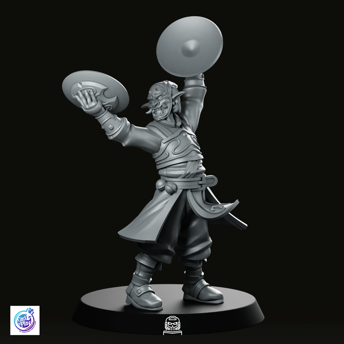 Cymbal Bard Miniature - CastNPlay - We Print Miniatures